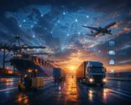 Logistics and supply chain illustration